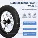12/14/16/18/20 Inch Kids Bike Front Wheels Replacement with Solid Air Rubber Tire and Inner Tube, Bicycle Bike Wheels Don't Fit with Huffy Bike(13 Inch Wrench Included)