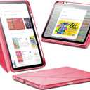 INFILAND Case for iPad (A16) 11th Generation 11 Inch 2025/10th Generation 10.9 Inch 2022,Multi-Angles Stand,Slim Protective Magnetic Origami Cover with Clear Back Shell (Watermelon Pink)