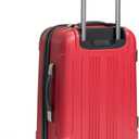 Kenneth Cole REACTION Out of Bounds Lightweight Hardshell 4-Wheel Spinner Luggage, Scarlet Red, 24-Inch Checked