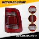 Tail Light Assembly W/Blind Spot (Module NOT Included) Compatible with 2019-2023 RAM 1500 Right Passenger Side Rear Lamp Taillight Red Trim (Right)