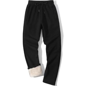 Men's Winter Warm Fleece Pants Sherpa Fleece Lined Jogger Pants Sweatpants XXXL