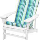 Adirondack Chair High Density Foam Cushions,High Back Outdoor Rocking Chair Cushion (Stripe)