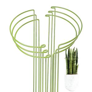 6-Pack Plant Support Stakes, Steel Stakes for Indoor Plants, Monstera & Peony Support, Tall Plant Sticks for Snake Plant, Climbing Vines, Metal Garden Stakes (10" W x 15.8" H)