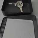 Sfozstra Open Top Litter Box: Grey Medium Removable Liner - Secure and Odor Control - Durable High Side Sifting Litter Box for Small Cats