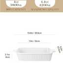 MALACASA 4.4 QT Baking Dish, 9x13 Large Casserole Dish for Oven, Ceramic Baking Pan, Rectangular Lasagna Pan Deep with Handles for Baking, Durable Microwave Oven Safe, Wedding Gift,White, Series BAKE-BAKE