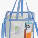 Clear Bag for Stadium Events Clear Tote Bag 12612 for Concert,Sport,Festival (Sky Blue)