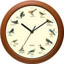Singing Bird Wall Clock 12 Inch of The Bird Names and Songs