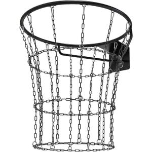 KingDolly Heavy Duty Chain Basketball Net - 12 Loops Anti-Rust Metal Hoop Accessory, Quick Snap Buckle Installation for Indoor/Outdoor Courts All-Weather Durability (Fits Standard 18" Rims) (A2: Black)