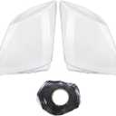 AUTOKAY Pair Clear Left Right Headlight Lens Cover with Glue Fits for Cadillac CTS 2008-2013