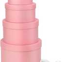 Luxury Nesting Gift Boxes - Pink with Lids, 4 Pack, Small, 17ft Ribbon for Bridesmaid, Valentines, Mother's Day, Graduation