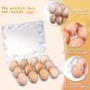 Zubebe 250 Pcs Plastic Egg Cartons Clear Egg Cartons Bulk Blank Tray for Chicken Farm Business Market Home Refrigerator Storage