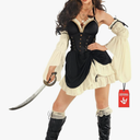 Morph Pirate Costume Women, Women's Pirates Costume, Women's Pirate Outfit, Halloween Costumes For Women Adult, XL