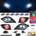 10L0L Golf Cart Light Kits for Yamaha Drive 2 Models (12V-72V Compatibility) - Comprehensive Street-Legal Package Including Headlights, Taillights, Turn Signals, Brake Lights