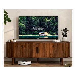 Fogein Floating TV Stand for 50 60 Inches TV,Wall Mounted Media Console with Open Storage Shelves，Modern Entertainment Center for Living Room,Bedroom (Brown)