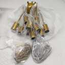 LASENCHOO 10 Lights Plug in Chandelier, Hanging Lights with Plug in Cord 16.4ft & On/Off Switch, Gold Plug in Pendant Light, Modern Sputnik Chandeliers for Dining Room Living Room Bedroom Kitchen