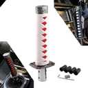RYANSTAR Gear Shift Knob Sword Shift Knobs Katana Samural Shift Gear Lever Universal Compatible with Manual Cars Most Automatic Cars with 4 Adapters White+Red