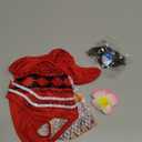 Dog Ocean Princess Dress with Hair Bow and Necklace,Pet Halloween Hawaiian Costumes Outfit for Small Medium Dogs Girl,Summer Cat Beach Dresses Swimsuit Clothes Red, S