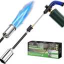 Propane Torch Weed Burner, Ergonomic Handle Weed Torch Flamethrower, 30" Long Arm Heavy Duty Blow Torch For Weeding, Fire Starting, Wood DIY(PROPANE TANK NOT INCLUDED)