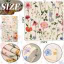 Funnymoom 24 Pcs Butterfly and Wildflowers Floral Napkins Cloth Spring Cloth Napkins Reusable Plants French Retro Toile Dinner Soft Absorbent for Summer Holiday Party