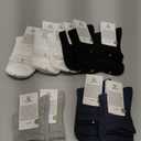 Mens Crew Socks, Breathable Cotton Seamless Toe Socks for Men, Comfortable & Durable Athletic Work Socks, Size 7-10