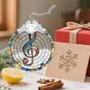 Musical Note Ornament, Stained Glass Christmas Decorations, Christmas Ornaments for Tree, Holiday Ornament, Gifts for Musical Lovers, Holiday Party Gifts, Gift Ideas & Xmas Gift