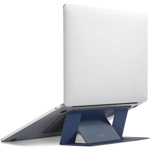MOFT Laptop Stand for Desk, Adhesive MacBook Computer Stand with 2 Adjustable Viewing Angles, Foldable and Portable Laptop Riser Compatible with 11"-16" Laptops, Navy Blue(Adhesive Version)