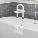 Adjustable Bathtub Safety Rail, Shower Grab Bars Handle with Non-Slip Handle for Seniors, Elderly, and Disabled, Fits 3"6.7" Tub Walls, Supports 300 lbs, Bathroom Safety Bars