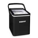 Igloo Premium Self-Cleaning Countertop Ice Maker Machine, Handled Portable Ice Maker, Produces 26 lbs. in 24 hrs. with Ice Cubes Ready in 6-8 Minutes, Comes with Ice Scoop and Basket (Black)