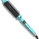 1 1/4 Inch Thermal Brush Negative Ion Heated Round Brush Dual Voltage 12 Temperature Settings Curling Hairbrush for Bangs Medium Shoulder Hair (1.25 Inch Barrel 1.85 Inch Bristles)