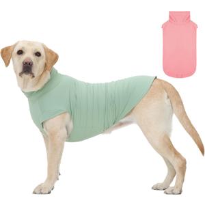 ROZKITCH 2 Pack Cooling Dog Shirt, Breathable Sun Protection T-Shirts, Pet Summer Vest, Quick Dry Dog Summer Clothes Beach Hiking Wailking for Large Dogs Boy Girl Green&Pink 2XL