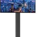 Portable Rolling TV Stand for 32-65 Inch Screens, Bedroom, Black