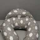 Momcozy Nursing Pillow for Breastfeeding, Original Plus Size Breastfeeding Pillows for More Support for Mom and Baby, with Adjustable Waist Strap and Removable Cotton Cover, Grey
