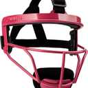 Dinictis Softball Face Mask, Lightweight, Comfortable, with Wide Field Vision, Durable and Safe Face Guards, Premium Protective Softball Fielder's Mask (Red)