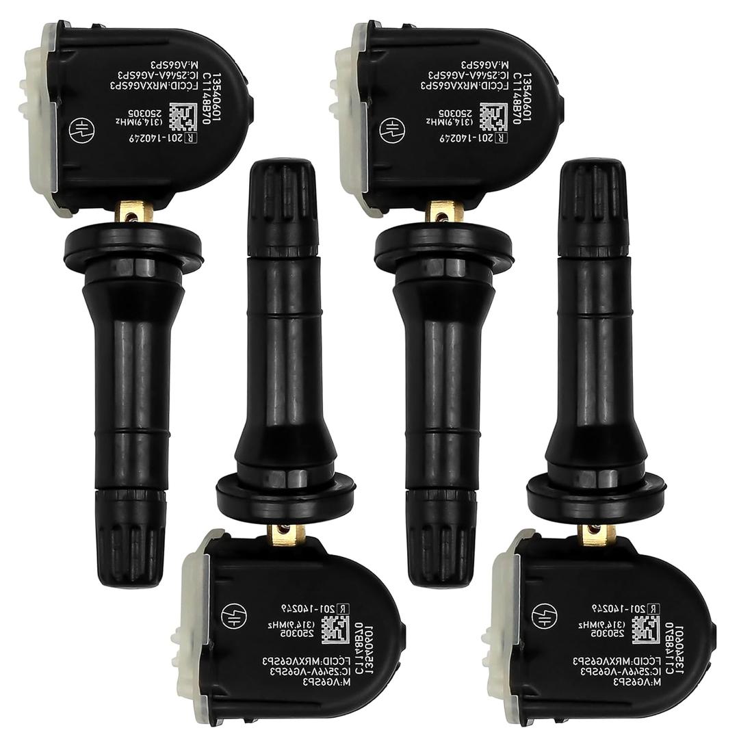 4Pcs TPMS Sensor 13540601, 315MHz Tire Pressure Sensor Replacement Fits 2010-2021 for Buick 2010-2021 for Cadillac 2010-2022 for Chevrolet 2010-2019 for GMC