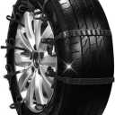 10pack Snow Tire Chains Reusable Anti-Skid Car Winter Wheels Chain Universal Cable Tire Belts, Black Non-Slip Zip Tie Tires Chain Emergency for Auto Pickup Trucks Suv