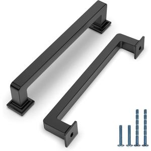 10 Pack 5 Inch(128mm) Kitchen Cabinet Handles Matte Black Cabinet Pulls Kitchen Cabinet Hardware Drawer Pulls for Dresser Cupboard Wardrobe