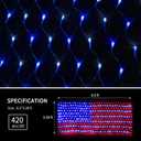 YULIANG LED American Flag Lights,6.5ft*3.2ft Waterproof Led Flag Net Light Outdoor for 4th of July Decorations,Independence Day,Memorial Day, Festival, Garden,Outdoor Christmas Decoration