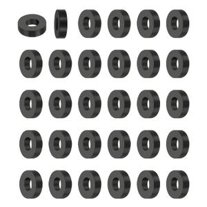 PATIKIL Multi Purpose Rubber Spacer, 30Pcs 10mm ID x 25mm OD x 5mm T Neoprene Round Anti-Vibration Isolation Pads Isolator Rubber Bushings Spacer Washer for HVAC Bolts Car Accessories