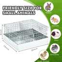DoubleFill 2 Hole Cavy Transport Cage 16 x 14 x 8 Inch, Chinchilla Hamsters Chicks Rabbit Carrier for Travel Temporary Housing, Indoor Outdoor Pet Habitat Animal Enclosure