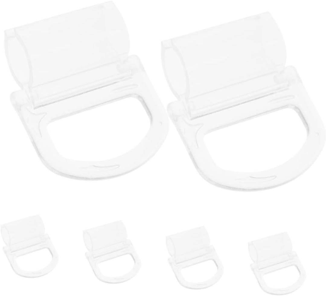 Cabilock 6Pcs Transparent Roller Shade Pull Handles for Cordless Window Blinds Easy Install Plastic Pulling Handles for Home and Rv Window Treatments