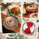 GENMOUS Woven Placemats Set of 12, 12" Round Placemats Natural Water Hyacinth Boho Placemats,Farmhouse Rattan Chargers for Dinner Plates, Rustic Braided Wicker Table Mats for Thanksgiving,Home,Wedding