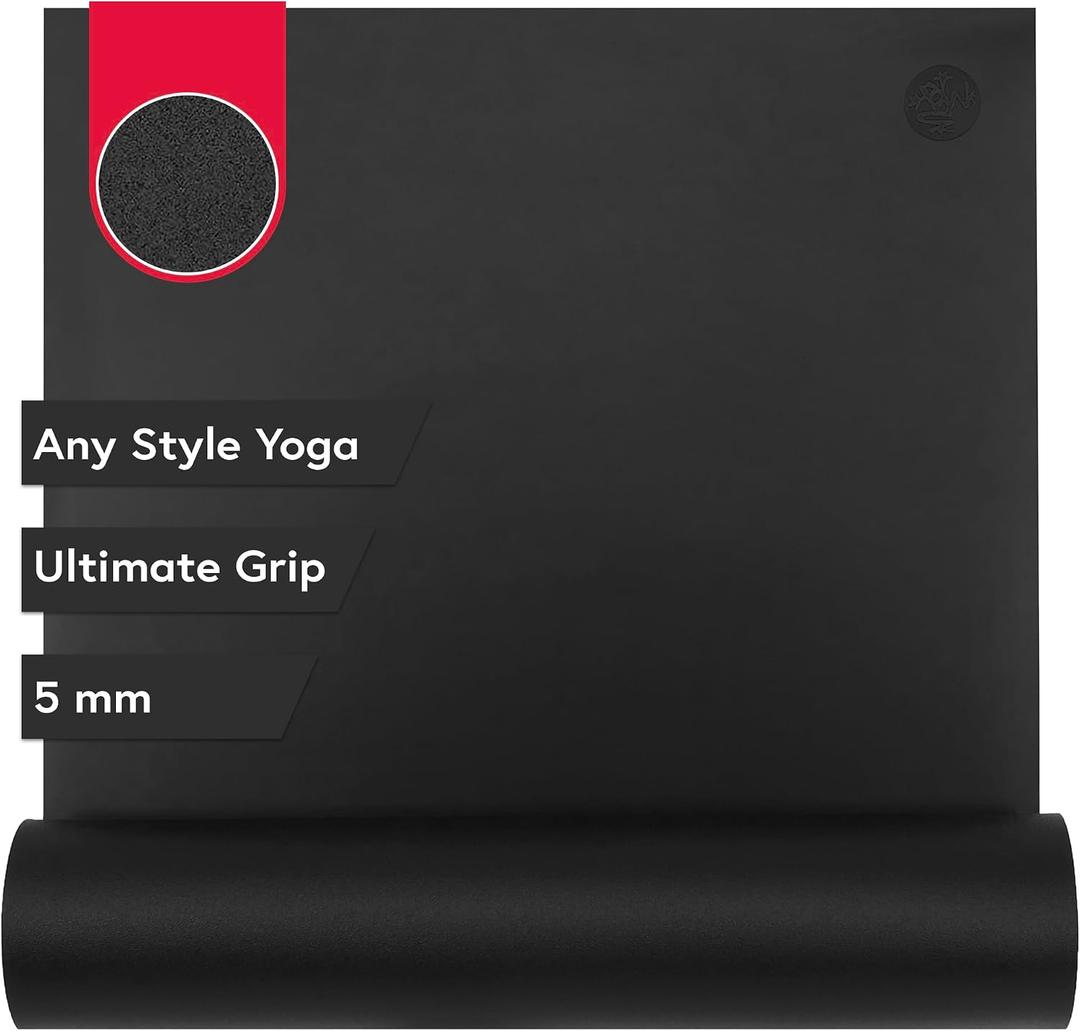 Manduka | GRP Adapt Yoga Mat | Jet Black | 71 x 24 in, 5mm