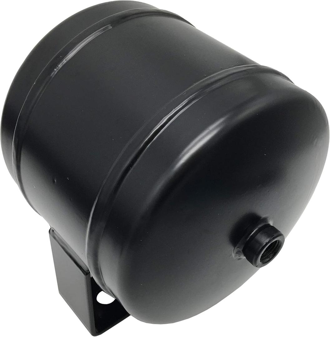 0.5 Gallon Air Tank Air Reservoir Tank with 1/4 Inches NPT Ports, Black