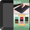 1" Extra Thick Anti Fatigue Floor Mat 17" W x 70" L,Kitchen Mat, Standing Desk Mat,140D Advanced PU Foam Ergonomic Comfort at Home, Office, Garage, Sink (Black)