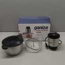 GANIZA Food Processors, Electric Food Chopper with Meat Grinder & Vegetable Chopper - 2 Bowls (8 Cup+8 Cup) with Powerful 450W Copper Motor - Includes 2 Sets of Bi-Level Blades for Fruits/Meat/Nuts (Black)