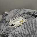 Electric Blanket Full Heated Blanket Full Size - Striped Flannel & Thick Sherpa, 5 Heat Settings & 10 Hour Auto Off with FCC/ETL Certified, Overheat Protection & Machine Washable, Light Grey 72"x84"