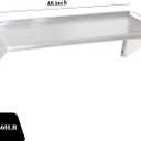 Stainless Steel Shelf 2 Pack 14"x48", Wall Mounted Metal Shelves