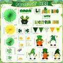 Eersida Spring Easter Bulletin Board Decorations with Paper Fans 3D Christian Classroom Bulletin Board St Patricks Day Flower Bunny Cutouts School VBS Library Church Window Wall Decor(St. Patricks) (L)