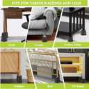 6 Pack Furniture Risers 6 Inch, Bed Risers Heavy Duty for Table Desk Couch Chair Sofa Cabinet Bed Frame Dorm, Round Table Leg Risers Lift Height 6", Black