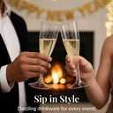 Prestee Set of 200 Plastic Champagne Flutes - Clear Champagne Glasses for Parties, Weddings, Events - 4.5 oz Disposable Drinkware - Elegant Stemware for Toasts Cocktails Mimosas